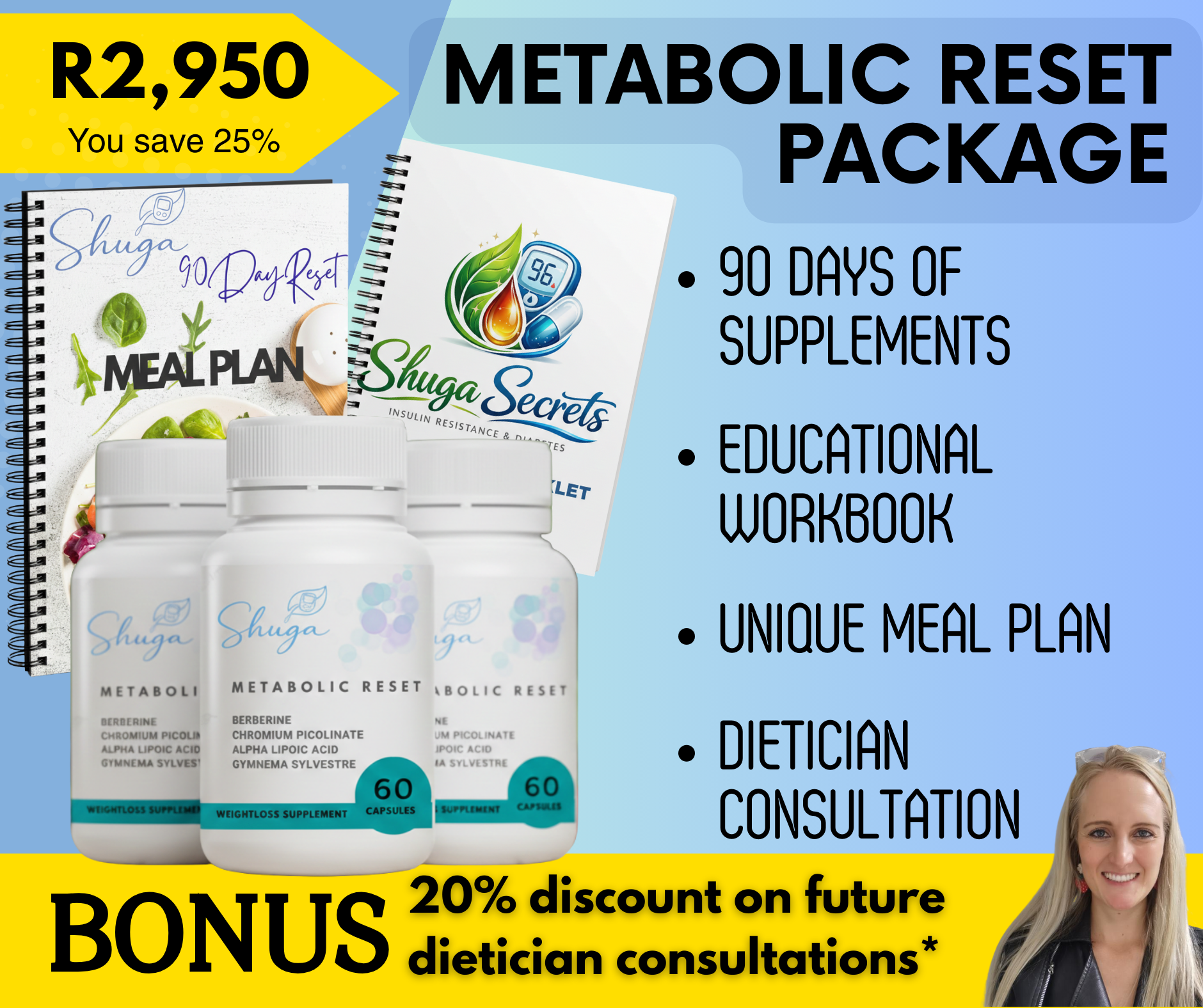 Insulin Resistance Weightloss package supplement meal plan discount dietician